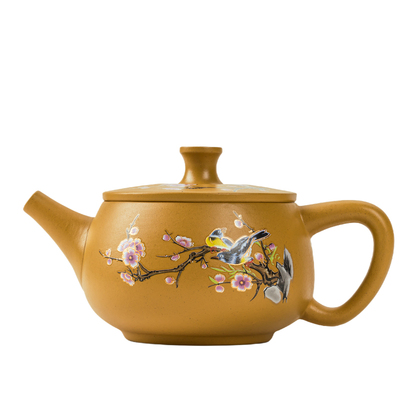 紫砂壶黄段泥喜上眉梢凤鸣汉瓦壶高档家用功夫茶具变色大容量茶壶