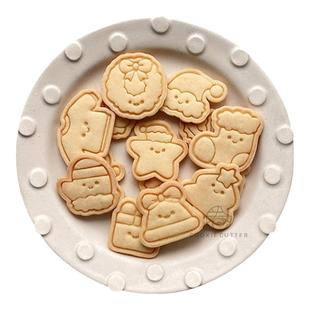 特价新款圣诞节日式小可爱雪人姜饼人曲奇烘焙饼干模具3D立体卡通