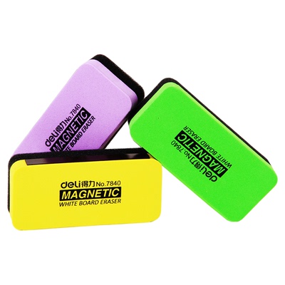 得力7840彩色白板擦磁性