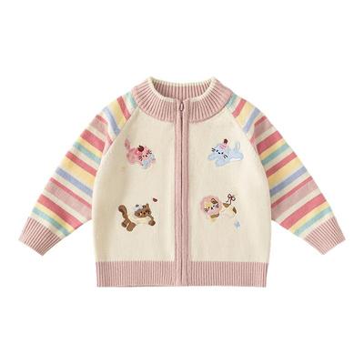 INSbobo儿童卡通绣花毛衣外套