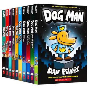 【自营】dogman原版12册神探狗狗英文dogman英文原版神探狗狗队长狗狗侦探漫画图书课外阅读幽默故事幼少儿英语启蒙英语绘本