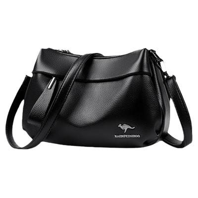 品牌袋鼠单肩斜跨包新月包大容量