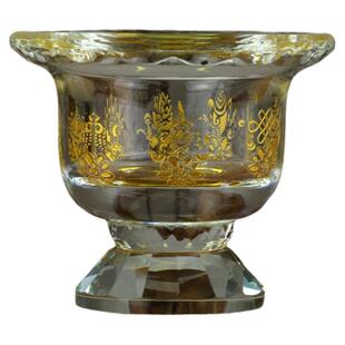 人造水晶供杯 八吉祥描金水碗 八供碗 七贡杯 供佛碗佛堂桌面摆件