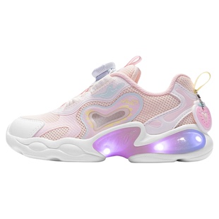 安踏儿童女小童灯鞋2026夏季新款闪灯鞋儿童旋钮运动鞋童鞋跑步鞋