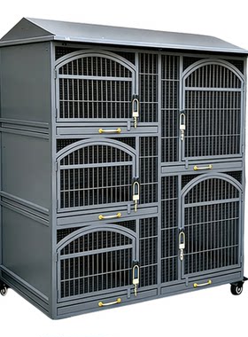 大牛不锈钢狗笼宠物店多层寄养笼