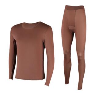 超薄保暖内衣男士37度恒温发热打底秋衣秋裤套装玻尿酸肌底美肤衣