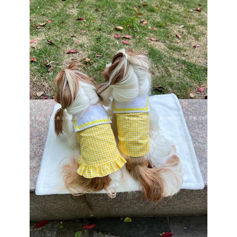 宠物猫狗情侣款水手服图纸猫咪泰迪比熊巨贵法斗学院风衣服模版