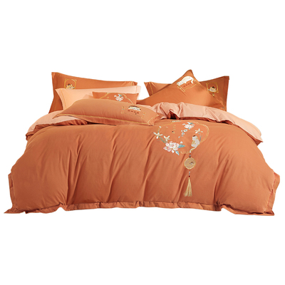 博洋家纺四件套全棉纯棉简约床单被套四季床品磨毛床上用品加厚