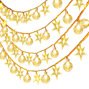 新款太阳能户外灯家用庭院装饰灯串室外防水阳台花园led氛围灯带