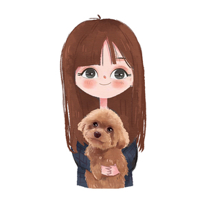 Q版手绘头像韩系风可爱卡通情侣画像定制漫画真人照片转手绘头像