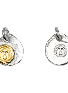 菊地健银牌吊坠配饰项链