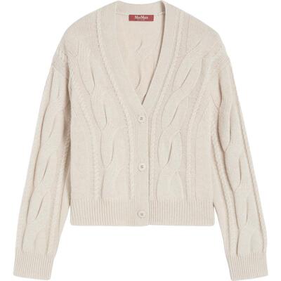 【天猫独家】MaxMara 女装绵羊毛山羊绒V领针织开衫6346025206
