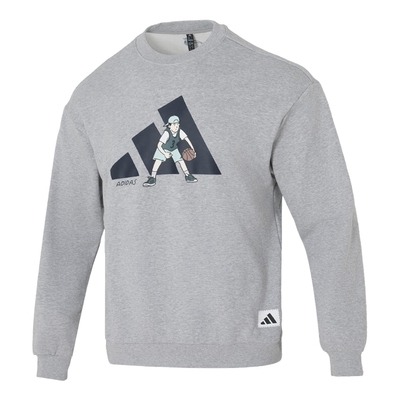 adidas阿迪达斯冬季新款运动卡通印花圆领套头衫子男卫衣 KC5323