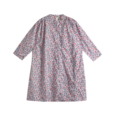 女连衣裙春秋长袖碎花连衣裙