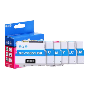格之格正品T0851适用爱普生EPSON PHOTO爱普森 1390 T60 85N R330微信打印机墨盒喷墨打印机墨盒 彩色六色6色