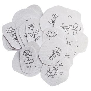 熏衣草紫藤花刺绣水溶样纸贴带胶毛衣手工刺绣花diy材料背胶水溶