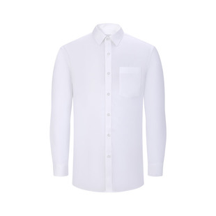 【免烫】乔治白春秋男士长袖衬衫商务纯棉白衬衣职业上衣