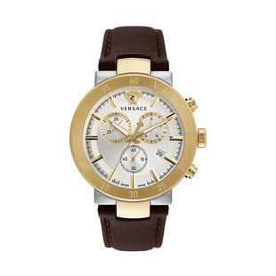 【情人节礼物】VERSACE范思哲手表男 瑞士大表盘石英表送老公礼物