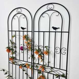 铁线莲爬藤架月季 绿萝蔷薇植物花架户外花园庭院栅栏铁艺支架固定