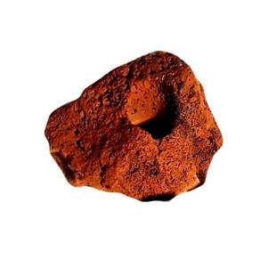 红色打孔火山石水草定植环鱼缸造景底座绿植固定神器水草沉底石