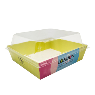 肉松小贝蛋糕卷透明纸塑盒长方形三明治烘焙面包西点包装盒100套