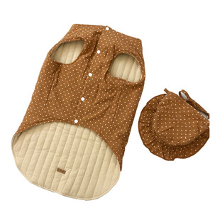 【清仓闭店】中大型犬大狗狗保暖冬季波点马甲帽子套装双面棉服