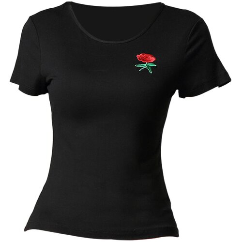 广场舞服装女莫代尔红色上衣夏季短中袖绣花跳舞衣舞蹈纯舞服T恤