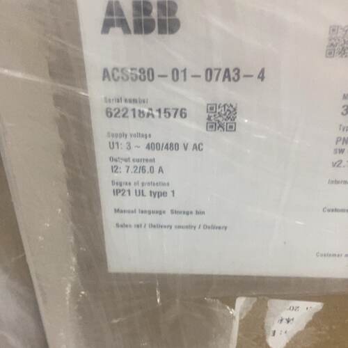 配件ACS580-01-07A3-4 全新原装ABB变频器580议价