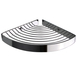 浴室三角置物架全铜 大号挂钩卫浴淋浴房网篮 卫生间三角篮打孔式