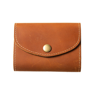 复古疯马头层牛皮搭扣钱包男士真皮大容量风琴卡包多卡位信用卡套