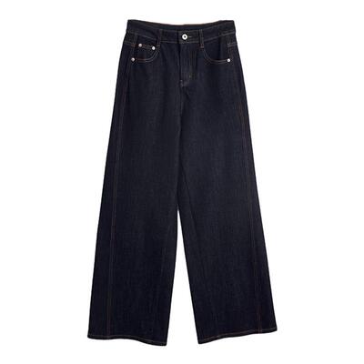 CLMX甄选棉莱卡双芯牛仔面料 经典博主风复古宽松直筒牛仔裤