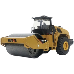 合金压路机玩具车儿童修路车模型仿真工程车男孩宝宝滑行压路车