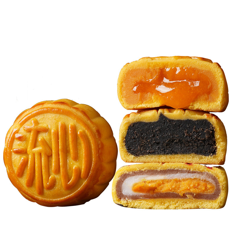 【只做高品质】奶黄流心月饼豆沙