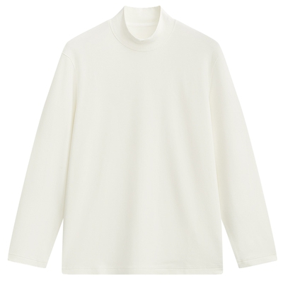 MODE COMMUTER | MC平纹混纺针织柔软保暖亲肤德绒半高领长袖T恤