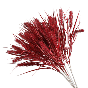 婚庆芦苇狗尾草水草仿真塑料花卉森系婚礼堂装饰酒店路引道具摆件