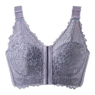 前扣大码内衣女薄款大胸显小胸全罩杯聚拢收副乳防下垂无钢圈文胸