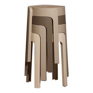 塑料风车凳子家用板凳久坐舒服餐桌凳子可叠放高凳结实耐用高圆凳