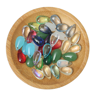 20颗捷克琉璃古风头饰配件diy材料水滴手工珠子发簪步摇水晶吊坠