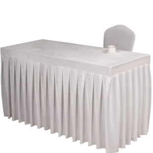 会议室桌布酒店办公展会商务桌套罩定制金丝绒桌裙绒布长方形台布