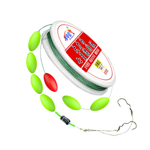 大漂豆免调漂七星漂线组手工绑好双钩翻转鱼钩高灵敏度传统钓线组