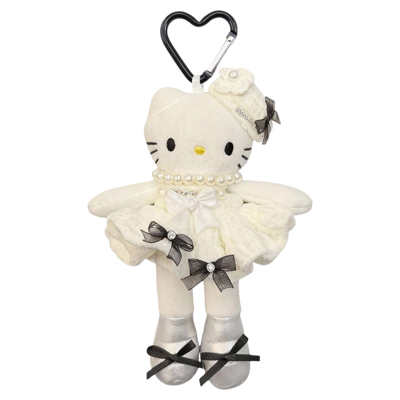 日本三丽鸥hello kitty美拉德小棕熊黑皮长腿kt公仔玩偶包包挂件
