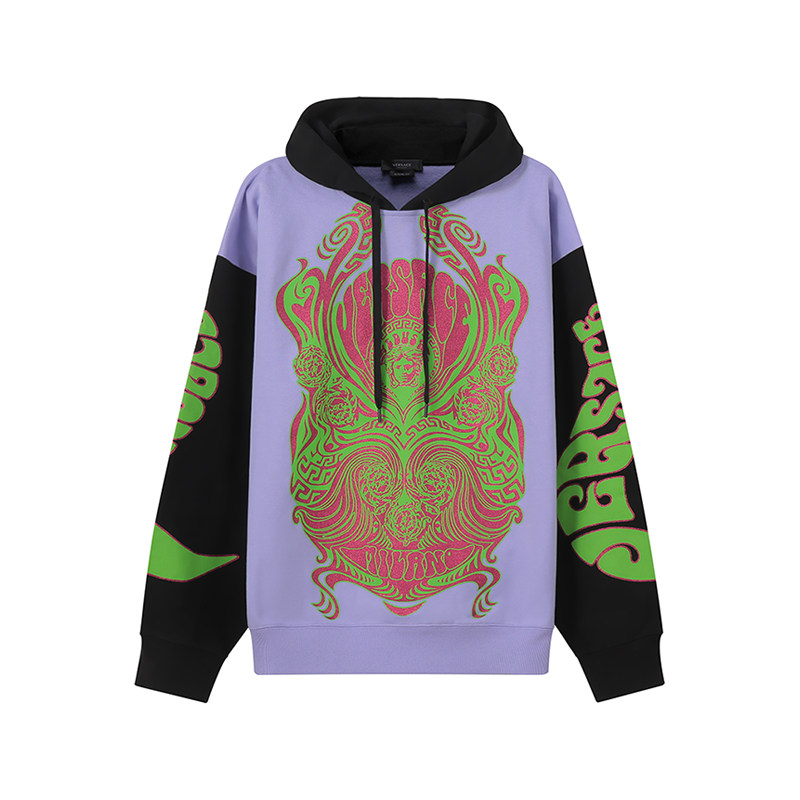 【自营】Versace/范思哲男士宽松薄绒卫衣网球风1003985 1A02859