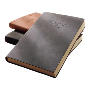 A5/B5/A4空白本加厚记事本软皮笔记本子b5学生简约a5白纸本空白盖章本无线草稿本工作办公会议记录本定制logo