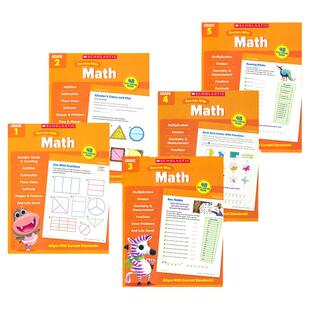学乐成功系列数学练习册 Scholastic Success With Math Grade 1-5 数学专项练习1-5年级 美国小学课程标准 英文原版进口