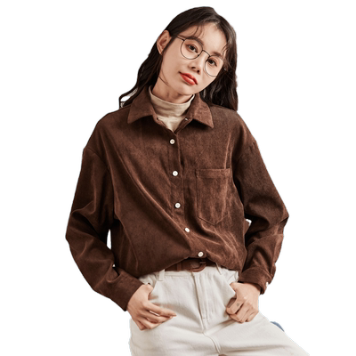 唐狮新款长袖衬衫女假两件拼接