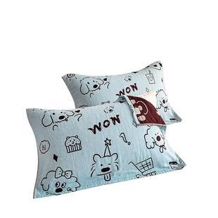 无印良品纯全棉枕巾轻奢感四季通用100棉一对防头油纱布防滑枕垫1