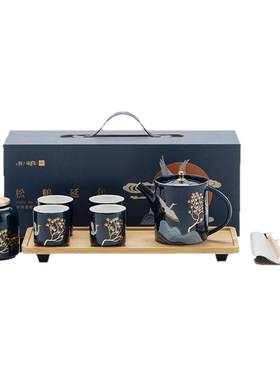 上新了故宫松鹤延年陶瓷中式茶具