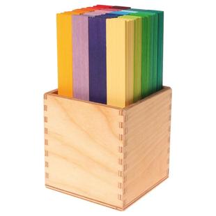 德国Grimm's格林彩虹达芬奇桥40367彩色木片彩虹桥儿童积木玩具3+