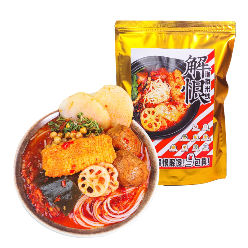 城吃解恨泡椒王炸版米线新品酸辣粉丝方便魔鬼辣速食螺狮粉李米线