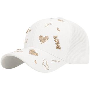 秋冬帽子女硬顶棒球帽韩版新款网眼透气百搭休闲遮阳显脸小鸭舌帽